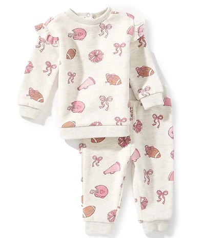 Adventurewear 360 Baby Girls Long Sleeve Football Bow Top & Pants Set