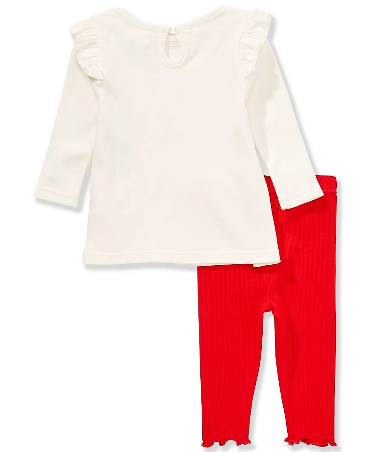Adventurewear 360 Baby Girls Long Sleeve Gingerbread Ruffle Top & Pants Set
