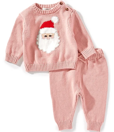 Adventurewear 360 Baby Girls Long Sleeve Santa Sweater & Pants Set