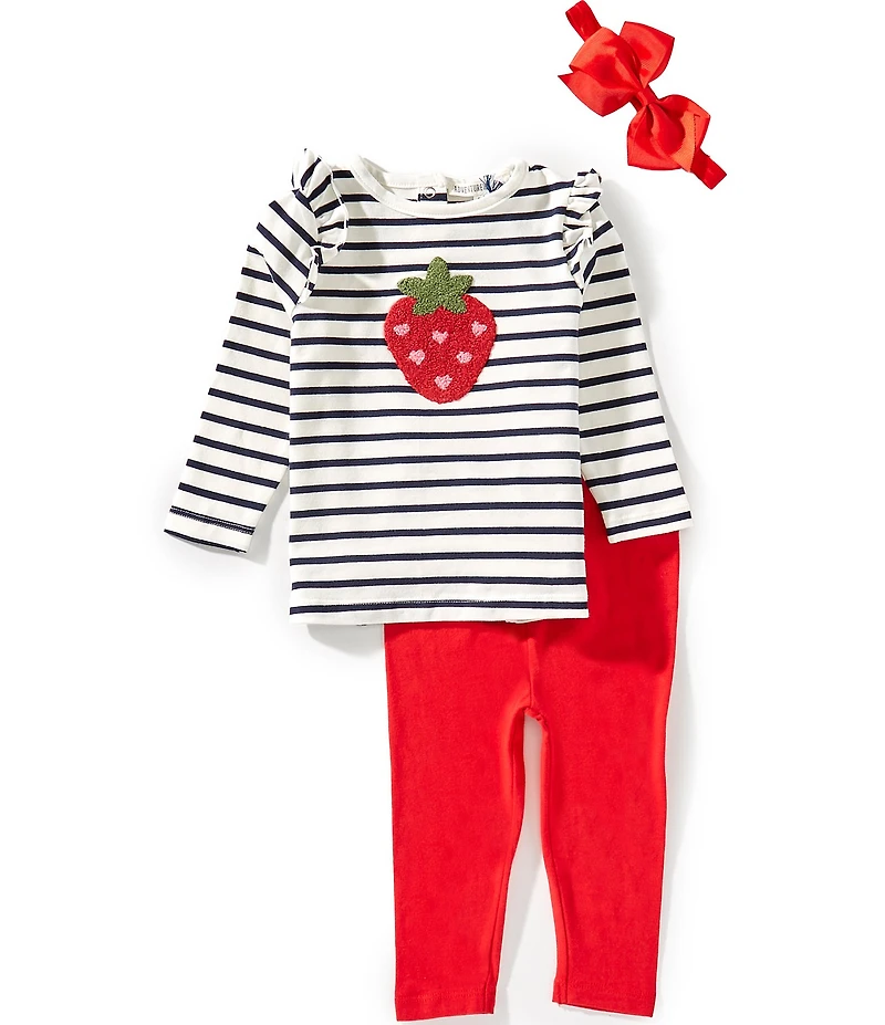 Adventurewear 360 Baby Girls Long Sleeve Strawberry Top & Leggings Set