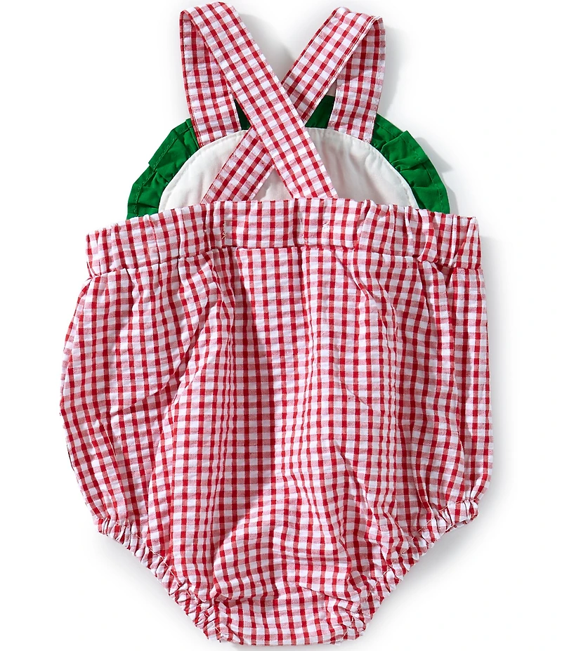 Adventurewear 360 Baby Girls Gingham Watermelon Bubble Romper