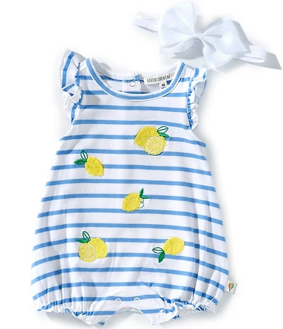 Adventurewear 360 Baby Girls Lemon Stripe Romper
