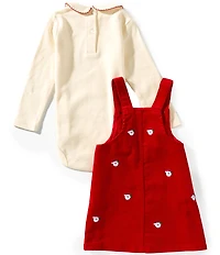 Adventurewear 360 Baby Girls Santa Long Sleeve Schiffli Dress Set