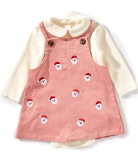 Adventurewear 360 Baby Girls Santa Schiffli Dress Set