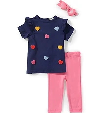 Adventurewear 360 Baby Girls Short Sleeve Floral Top & Floral Pants Set