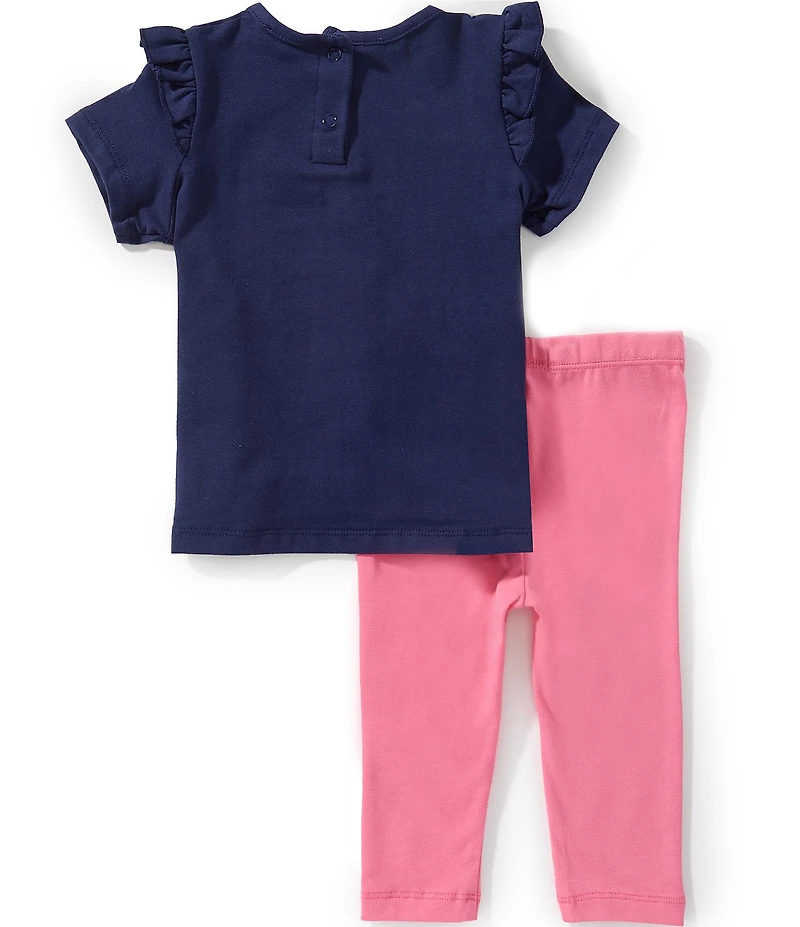 Adventurewear 360 Baby Girls Short Sleeve Floral Top & Floral Pants Set