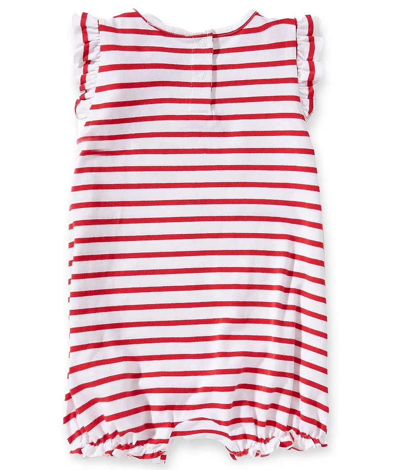 Adventurewear 360 Baby Girls Americana Stripe Popsicle Print Sleeveless Romper & Hairbow