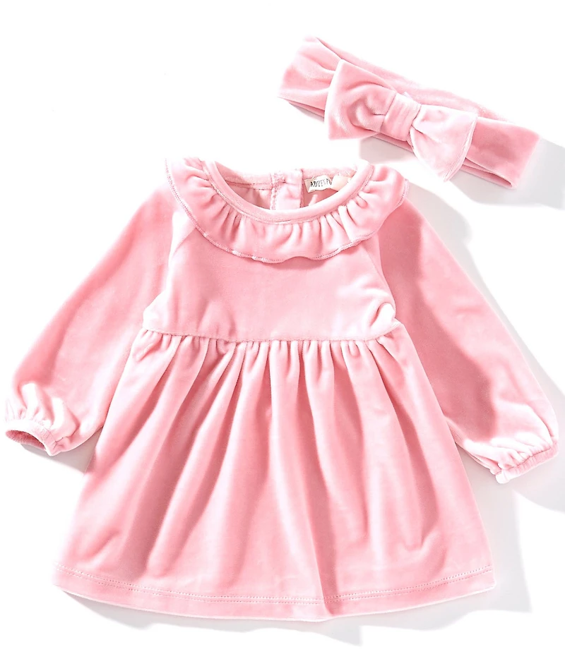 Adventurewear 360 Baby Girls Velvet Ruffle Dress