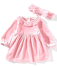 Adventurewear 360 Baby Girls Velvet Ruffle Dress