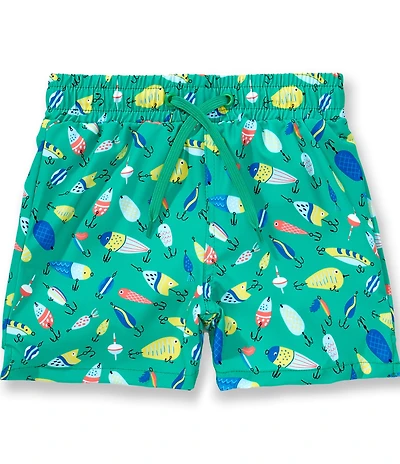 Adventurewear 360 Little Boys Fishing Lures Print Swim Trunks
