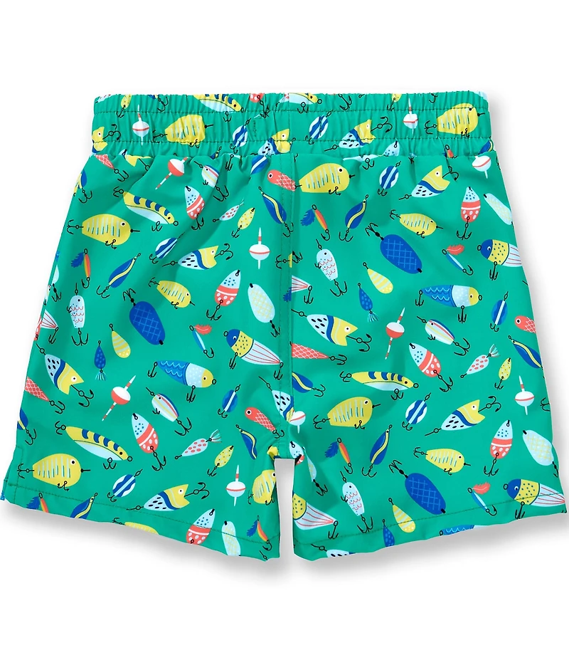 Adventurewear 360 Little Boys Fishing Lures Print Swim Trunks