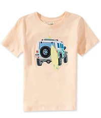 Adventurewear 360 Little Boys Jeep Applique Short Sleeve T-Shirt