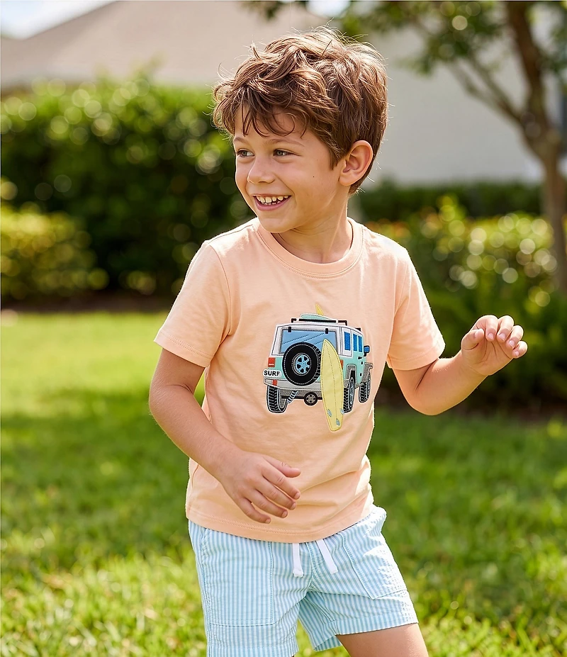 Adventurewear 360 Little Boys Jeep Applique Short Sleeve T-Shirt