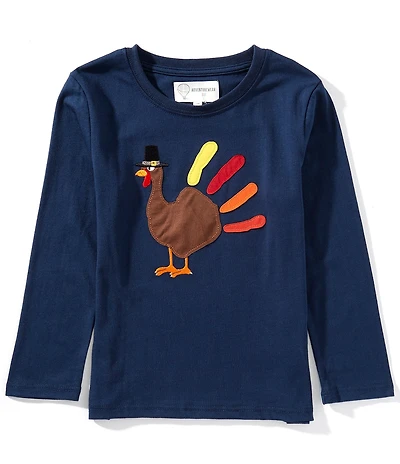 Adventurewear 360 Little Boys Turkey Applique Long Sleeve T-Shirt