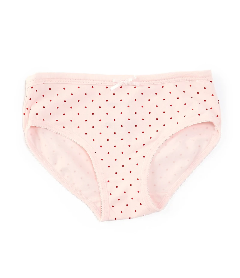 Adventurewear 360 Little Girls Polka Dot Contrasting Trim Print Panties