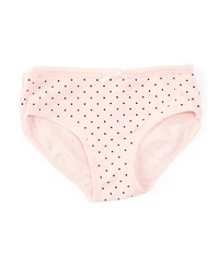 Adventurewear 360 Little Girls Polka Dot Contrasting Trim Print Panties