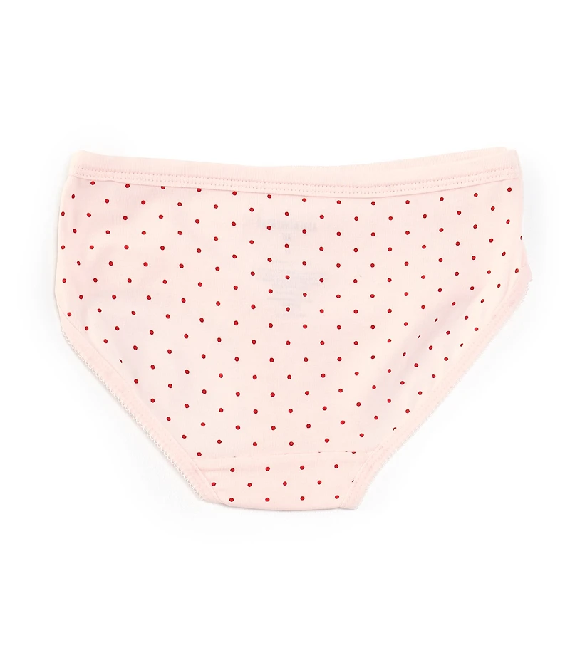 Adventurewear 360 Little Girls Polka Dot Contrasting Trim Print Panties