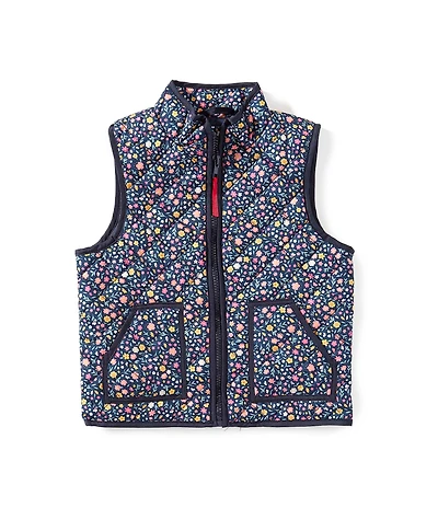 Adventurewear 360 Little Girls Floral Print Quilted Zip Vest