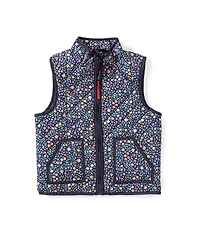 Adventurewear 360 Little Girls Floral Print Quilted Zip Vest