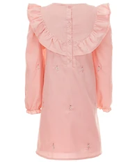 Adventurewear 360 Little Girls Long Sleeve Embroidered Ballet Corduroy Dress