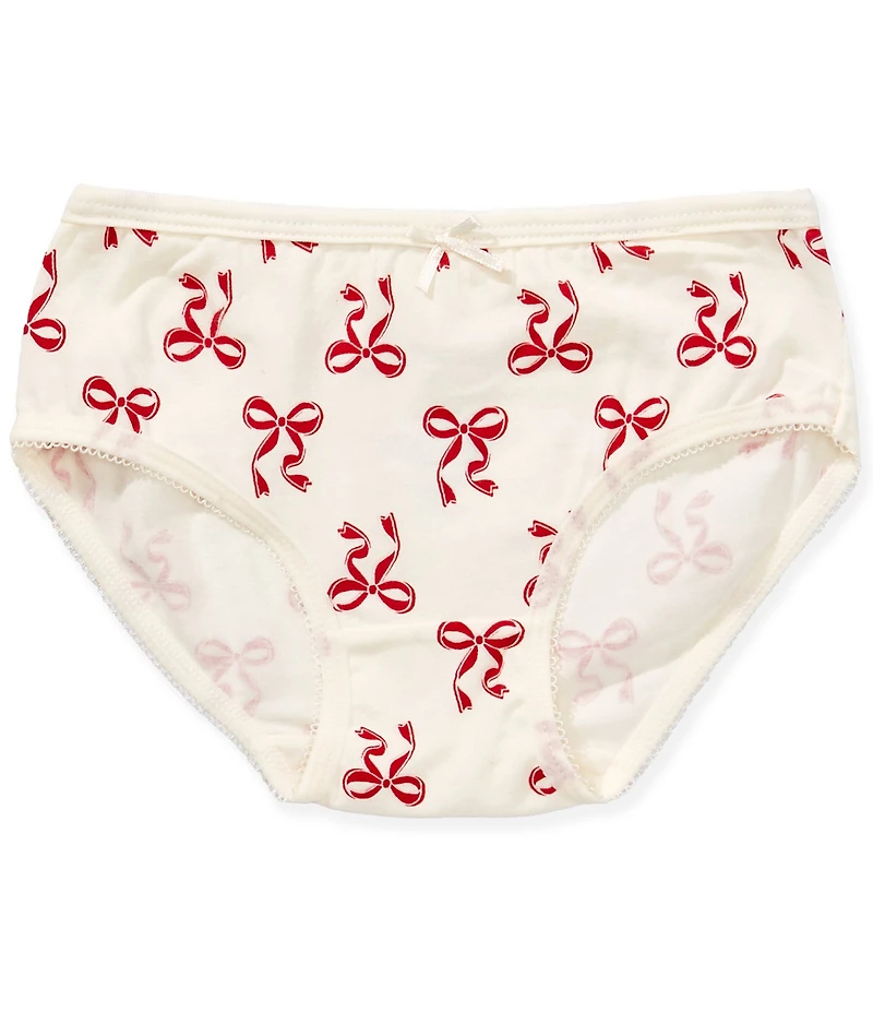 Adventurewear 360 Little Girls Printed Bow Cotton Brief Panties