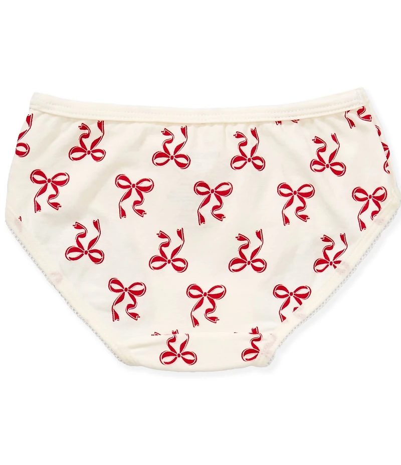 Adventurewear 360 Little Girls Printed Bow Cotton Brief Panties