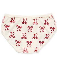 Adventurewear 360 Little Girls Printed Bow Cotton Brief Panties