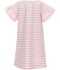 Adventurewear 360 Little Girls Striped Cap Sleeve Bunny Knit Dress