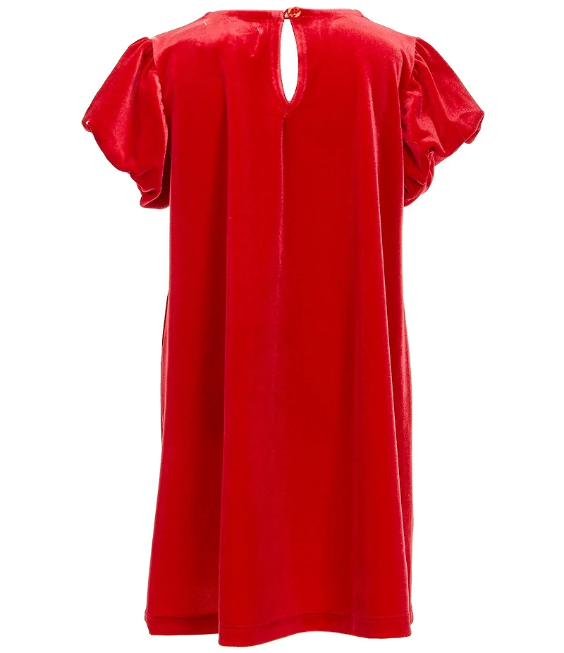 Adventurewear 360 Little Girls Velvet Bow Dress with Headband