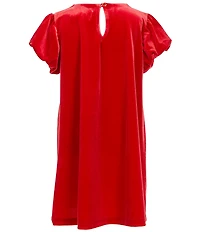 Adventurewear 360 Little Girls Velvet Bow Dress with Headband