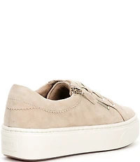 Aetrex Aubrey Side Zip Suede Platform Sneakers