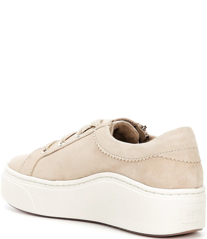 Aetrex Aubrey Side Zip Suede Platform Sneakers