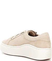 Aetrex Aubrey Side Zip Suede Platform Sneakers