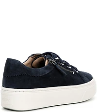 Aetrex Aubrey Side Zip Suede Platform Sneakers
