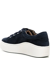 Aetrex Aubrey Side Zip Suede Platform Sneakers