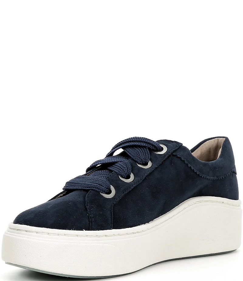 Aetrex Aubrey Side Zip Suede Platform Sneakers