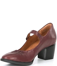 Aetrex Blk Sara Mary Jane Strap Leather Pumps