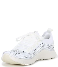 Aetrex Carly Sparkle Knit Rhinestone Embellished Sneakers