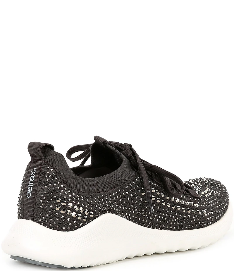Aetrex Carly Sparkle Knit Rhinestone Embellished Sneakers