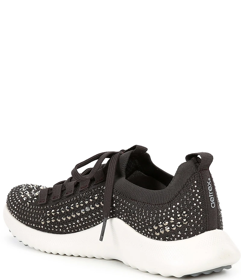 Aetrex Carly Sparkle Knit Rhinestone Embellished Sneakers