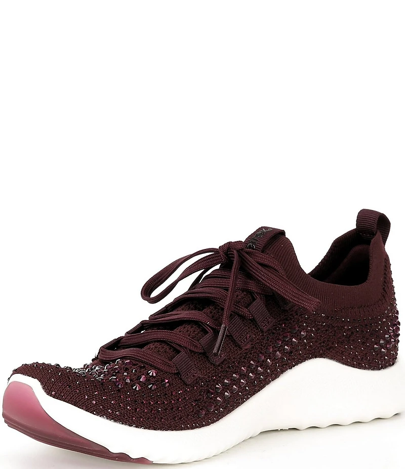 Aetrex Carly Sparkle Knit Rhinestone Embellished Sneakers