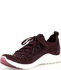 Aetrex Carly Sparkle Knit Rhinestone Embellished Sneakers