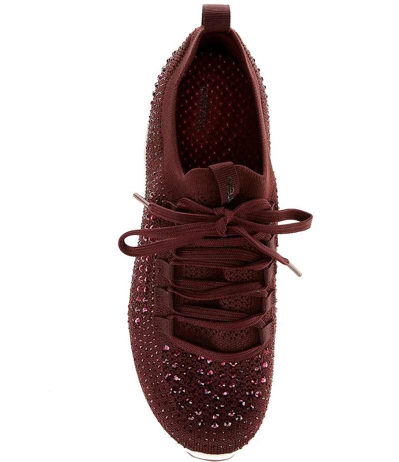 Aetrex Carly Sparkle Knit Rhinestone Embellished Sneakers