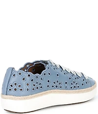 Aetrex Charlotte Leather Floral Lace Up Sneakers