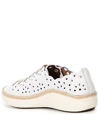 Aetrex Charlotte Leather Floral Lace Up Sneakers