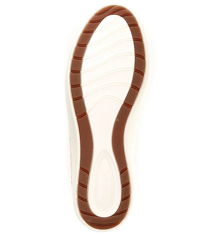 Aetrex Charlotte Leather Floral Lace Up Sneakers