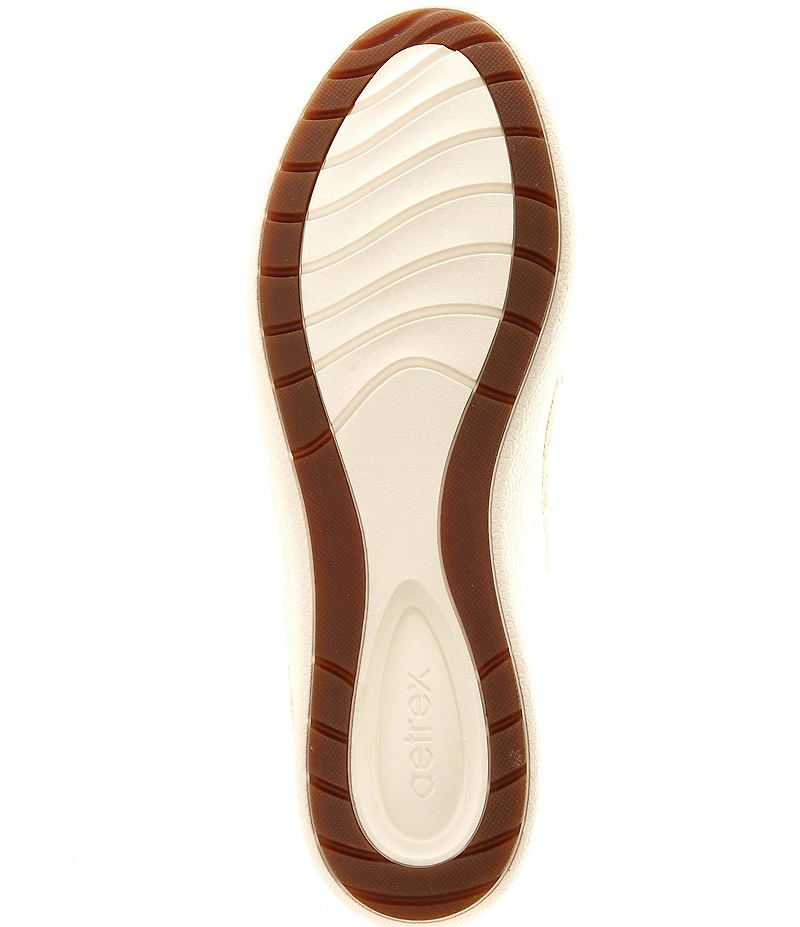 Aetrex Charlotte Leather Floral Lace Up Sneakers