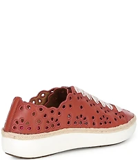 Aetrex Charlotte Leather Floral Lace Up Sneakers