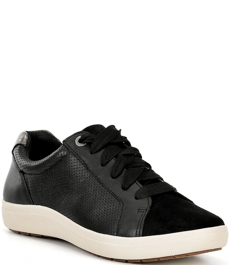 Aetrex Courtney Lace Up Perforated Leather Sneakers