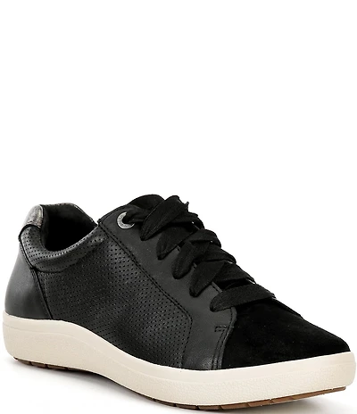 Aetrex Courtney Lace Up Perforated Leather Sneakers
